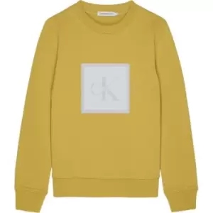 Image of Calvin Klein Jeans Logo Active Sweatshirt - Yellow