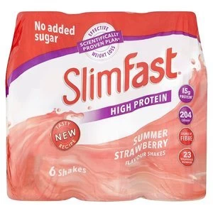 image of SlimFast Protein Summer Strawberry Flavour Shakes 6x 325ml