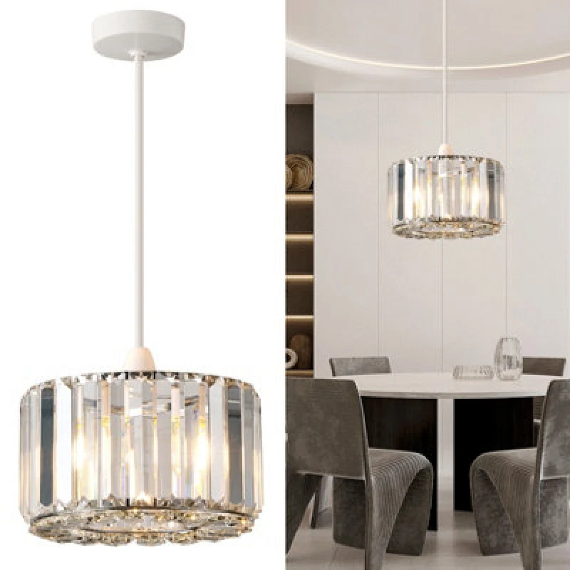 Image of Harper Living Easy Fit Pendant Shade, Chrome Ceiling Light Shade With Diameter 23Cm - Modern Lampshade