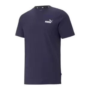 image of Puma Mens ESS Small Logo Tee Peacoat Large