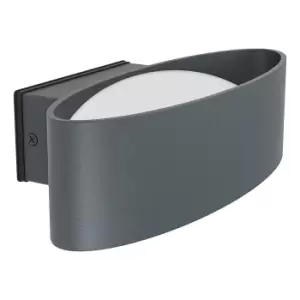 image of IP44 Outdoor Wall Light Anthracite Aluminium & Steel 10W Built in LED