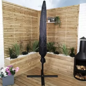 image of 3m Waterproof Cover for Hanging Banana Cantilever Garden Parasol in Black