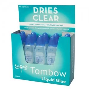 image of Tombow Liquid glue Aqua width two tips display PK10