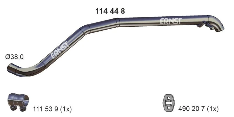 Image of Exhaust Pipe ERNST 114448
