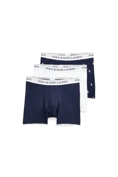 image of Polo Ralph Lauren 3 Pack Boxer Brief Blue