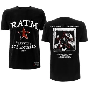 image of Rage Against The Machine - Battle Star Unisex Large T-Shirt - Black