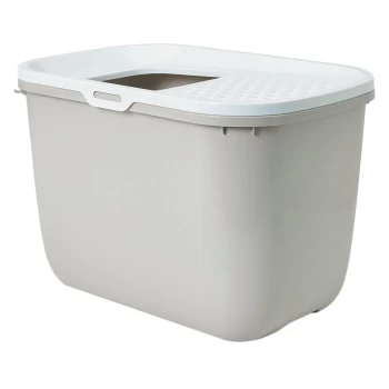 Image of Savic Hop In Litter Box - Anthracite & White