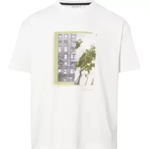 Image of CALVIN KLEIN Photo Print Comfort T-Shirt - Cream