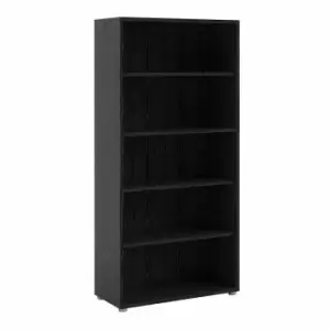 Image of Prima Bookcase with 4 Shelves, black