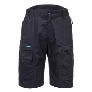 Image of Portwest Mens KX3 Ripstop Shorts (34S) (Black) - Black