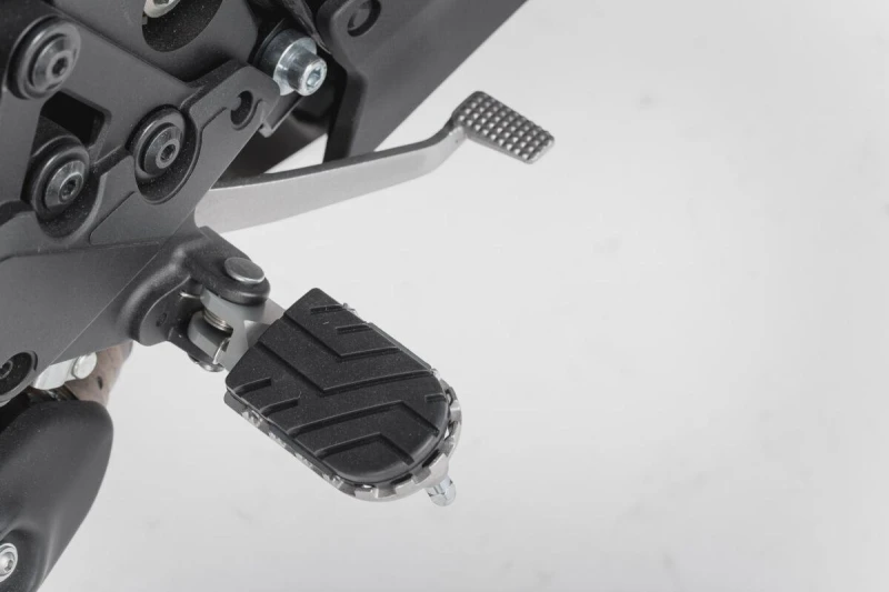 Image of SW-Motech ION footrest kit - Kawasaki models., black-silver
