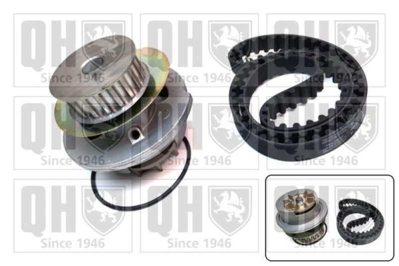 Image of QUINTON HAZELL Water pump and timing belt kit QUINTON HAZELL QBPK9049