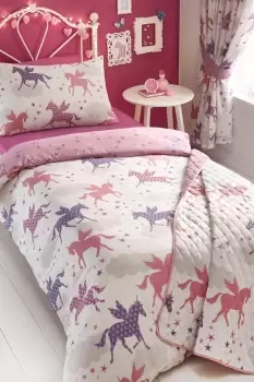 Image of Quilted Throw Divine Unicorns