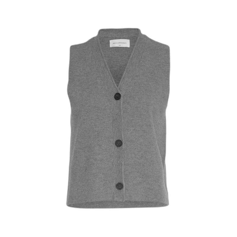Image of moss copenhagen Womens vest Moss Copenhagen Ginnette East Gris Female XS/S