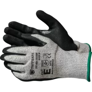 image of Nitrile Coated Gloves, Cut E, Grey/Black, Size 11