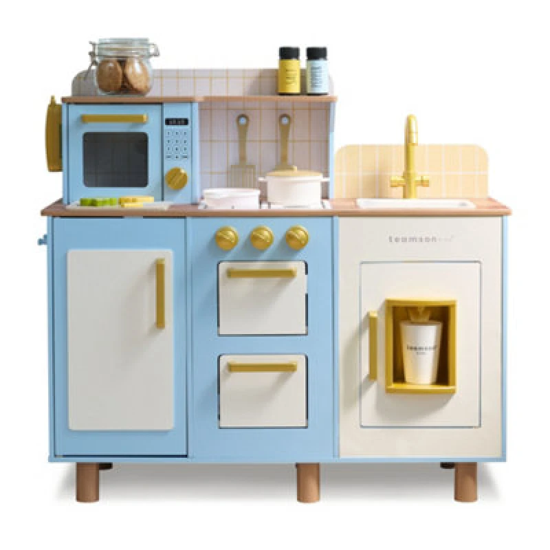 Image of Teamson Kids Wooden Play Kitchen Set With Ice Dispenser, Sink & Accessories