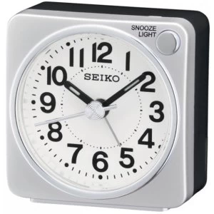 image of Seiko Bedside Alarm Clock - Silver