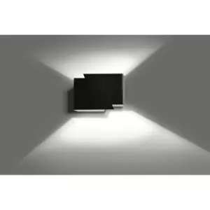 Image of Frost Black Flush Wall Lamp 1x G9