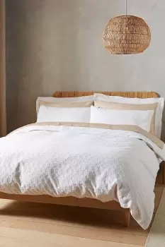 Image of 'Waffle Cotton Circle' Duvet Cover Set