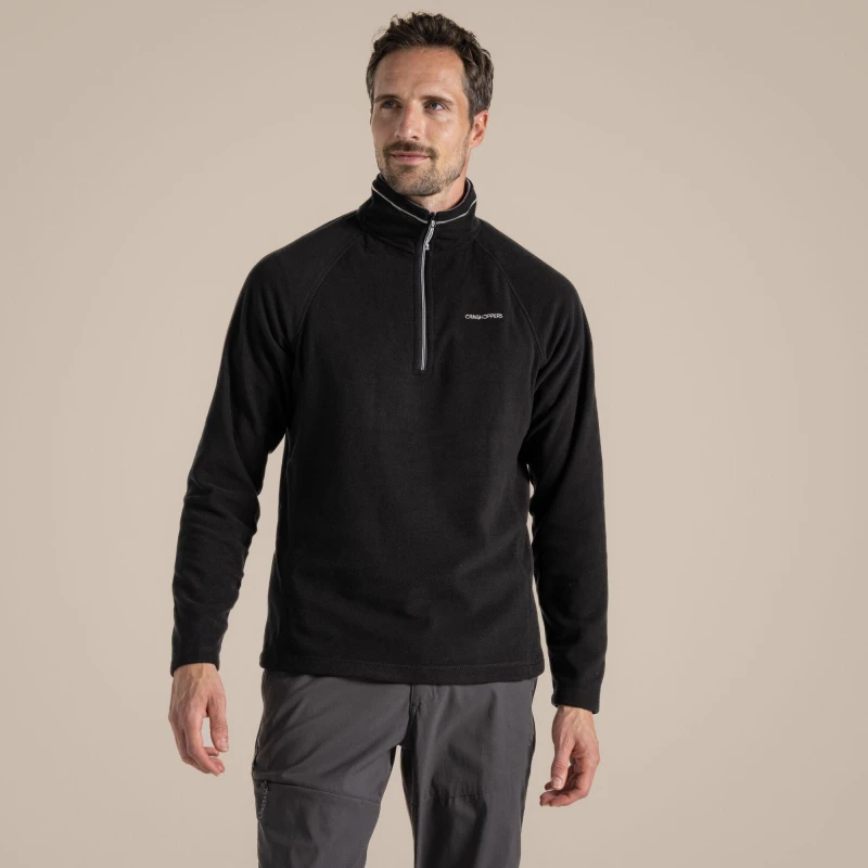 Image of Craghoppers Craghoppers Men 'Corey VI' Half-Zip Fleece in Jet Black Size: 4X-Large Jet Black 4XL Male 5054904710485