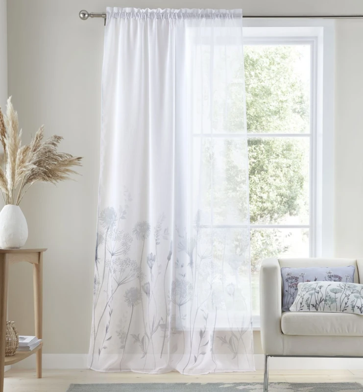 Image of Catherine Lansfield Catherine Lansfield Medowsweet Voile - White - 140x137cm