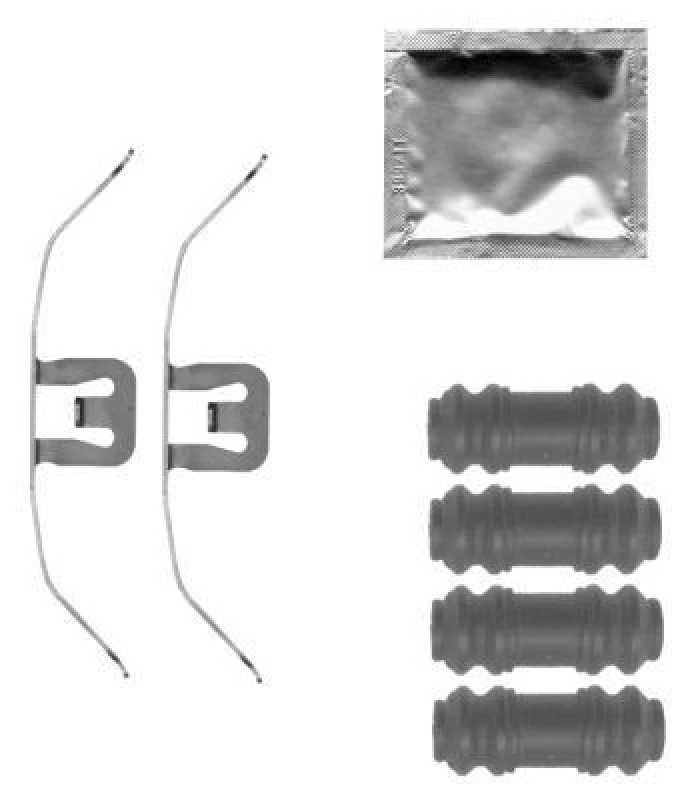 Image of HELLA Accessory Kit, brake caliper HELLA 8DZ 355 205-481