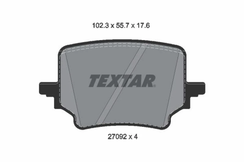 Image of TEXTAR 2709201 Brake pad set Formula XT not prepared for wear warning indicator Brake Pad Set,disc brake (402)