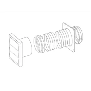 Image of Manrose 100mm Gravity Grille Kit (White) - 7205W