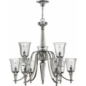 Image of Loops - 9 Bulb Chandelier Hanging Pendant LIght Sterling LED E14 60W Bulb