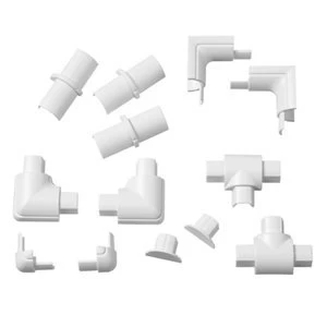 image of D-Line White Micro trunking accessory Pack of 13