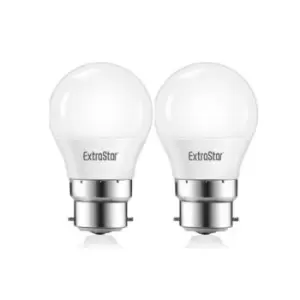 Image of 6W LED Golf Ball Bulb B22 Warm White 3000K (pack of 2)