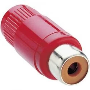 image of RCA connector Socket straight Number of pins 2 Red Lumberg KTO 1