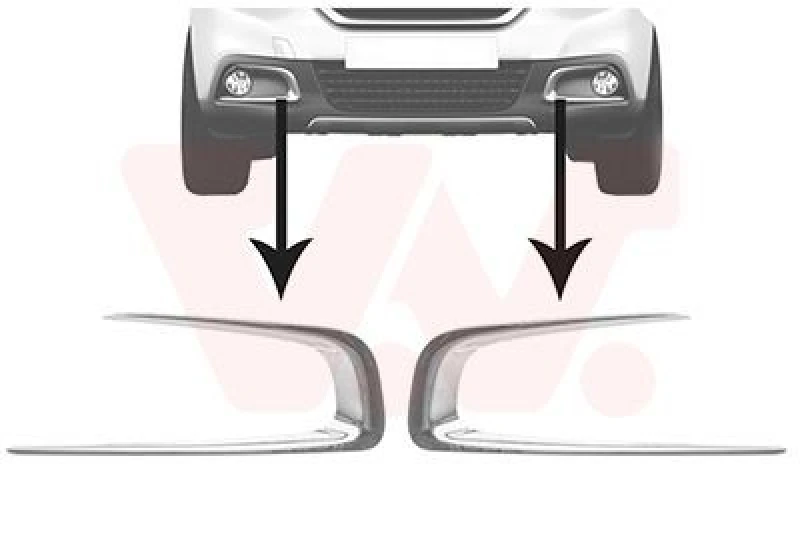Image of VAN WEZEL Trim / Protective Strip Set, bumper VAN WEZEL 4075598