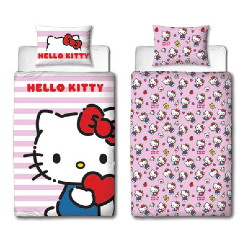 Image of Single Duvet Cover and Pillowcase Set Pink