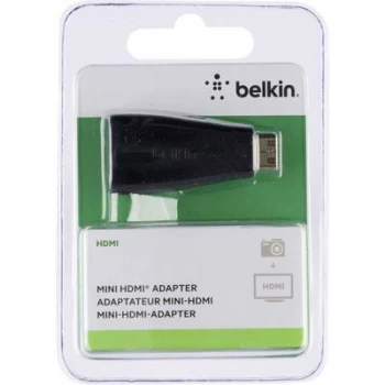 image of Belkin HDMI Adapter [1x HDMI plug C mini - 1x HDMI socket] Black gold plated connectors