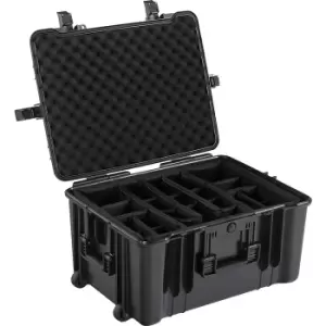 image of Universal foam case, 70 l, with dividers, external LxWxH 665 x 495 x 340 mm, black