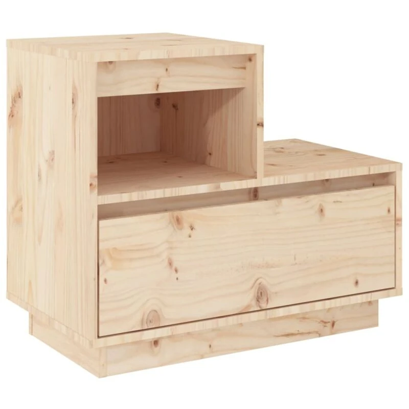 Image of VIDAXL Bedside Cabinet 60x34x51cm Solid Wood Pine Vidaxl 8720286923559