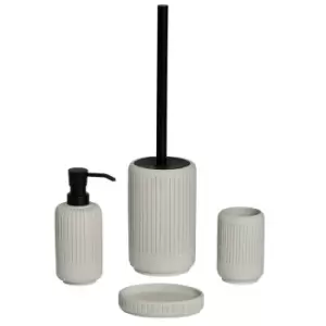 Image of Showerdrape Alexandria Concrete Resin 4pc Bathroom Accessory Set