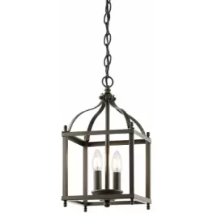 Image of Loops - 2 Bulb Ceiling Pendant Light Fitting Olde Bronze LED E14 60W Bulb