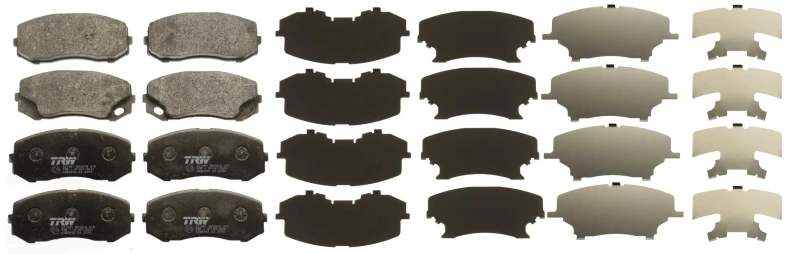 Image of TRW GDB3492 Brake pad set not prepared for wear warning indicator Brake Pad Set,disc brake (402)
