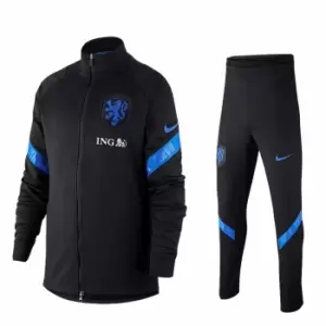 Image of 2020-2021 Holland Nike Dry Strike Tracksuit (Black) - Kids