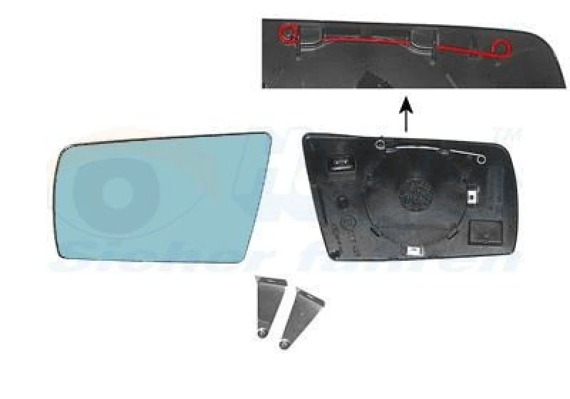 Image of VAN WEZEL Wing mirror glass VAN WEZEL 3030833