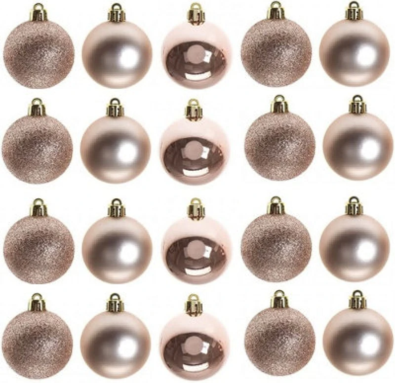 Image of Shatchi 50mm/12Pcs Christmas Baubles Shatterproof Rose Gold,Tree Decorations Gold