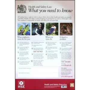 Image of ASEC HSE01 Health and Safety Poster 800mm x 600mm PVC Sign