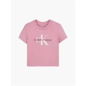 Image of Calvin Klein Jeans Monogram Ss T-Shirt - Purple