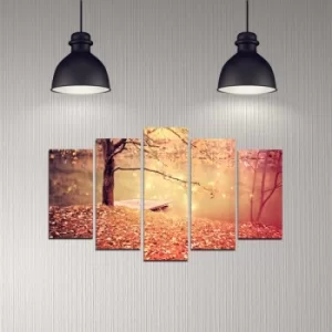 Image of 5DMDF-18 Multicolor Decorative MDF Painting (5 Pieces)