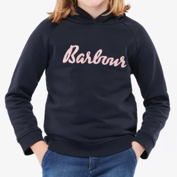 Image of Barbour Girls Otterburn Hoodie - Navy - 10-11 Years