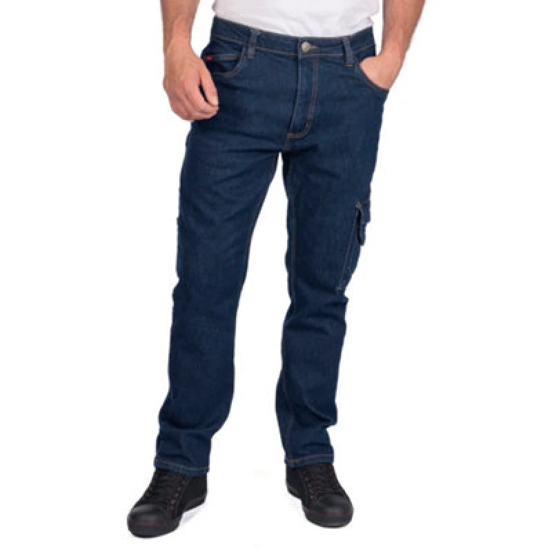 Image of Lee Cooper Workwear Lee Cooper Workwear Men Stretch Denim Carpenter Jeans in Light Blue Size: 40R Light Blue 40R Male 5050217306421