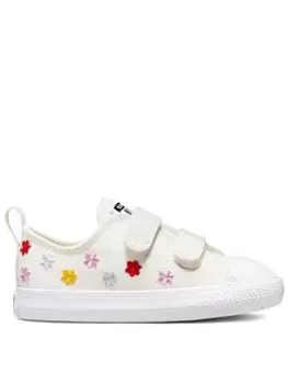Image of Converse Infant Chuck Taylor All Star 2V Trainers - Off White/Pink, Off White/Pink, Size 4