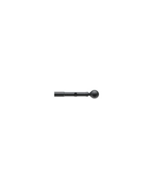Image of Unknown 22-25mm Ball End Metal Eyelet Extendable Curtain Pole Set - Black, 120-210Cm